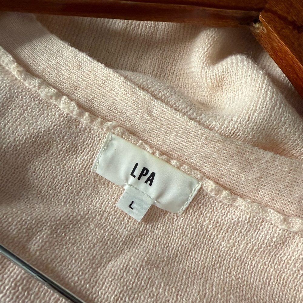 Revolve LPA Rhodes Sweater Top Pink Size Large - Picture 5 of 7
